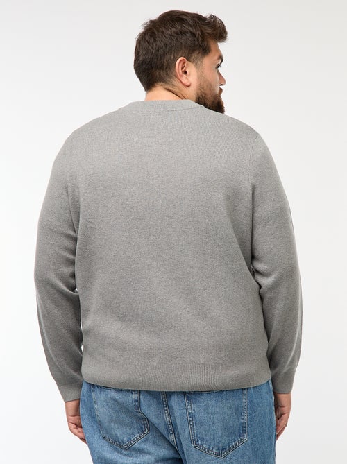 Colete de malha tricot com abertura em zíper - Kiabi