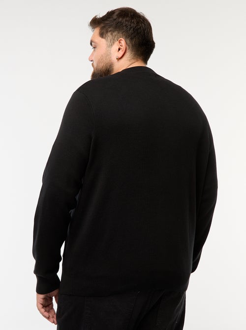 Colete de malha tricot com abertura em zíper - Kiabi