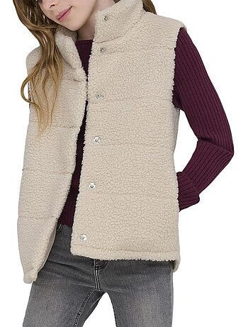 Colete de Menina Kids ONLY Sandra Teddy Cru