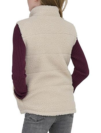 Colete de Menina Kids ONLY Sandra Teddy Cru