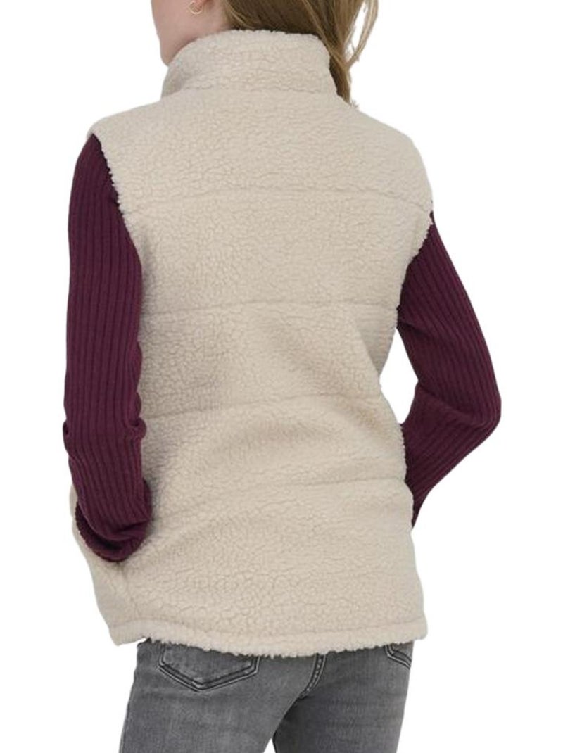 Colete de Menina Kids ONLY Sandra Teddy Cru Ecru - Kiabi