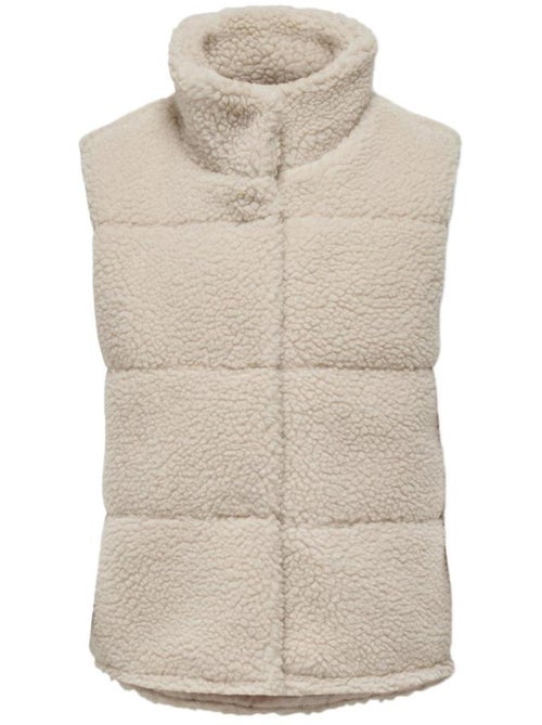 Colete de Menina Kids ONLY Sandra Teddy Cru - Kiabi Colete de Menina Kids ONLY Sandra Teddy Cru - Kiabi