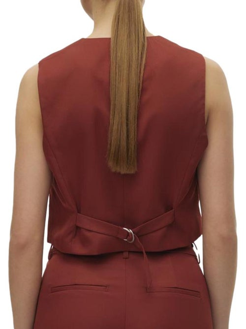Colete de Mulher Terracota Vero Moda Tara - Kiabi Colete de Mulher Terracota Vero Moda Tara - Kiabi