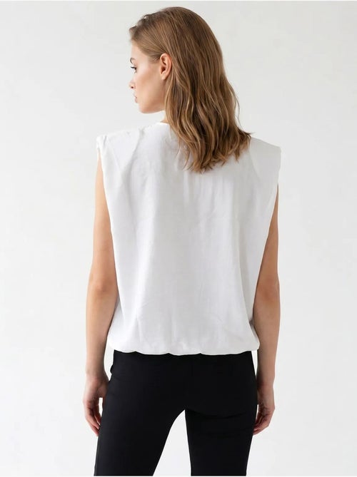 Colete de popelina tecida feminino com fecho de correr frontal mixray - Kiabi Colete de popelina tecida feminino com fecho de correr frontal mixray - Kiabi