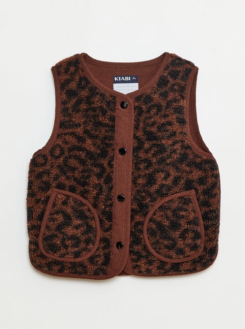 Colete efeito borreguito sem mangas - Kiabi