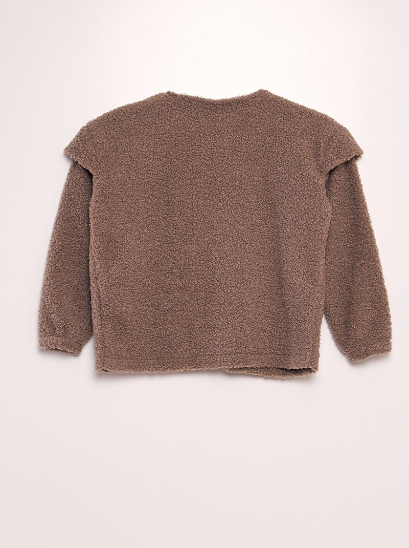 Colete efeito lã de carneiro CASTANHO - Kiabi