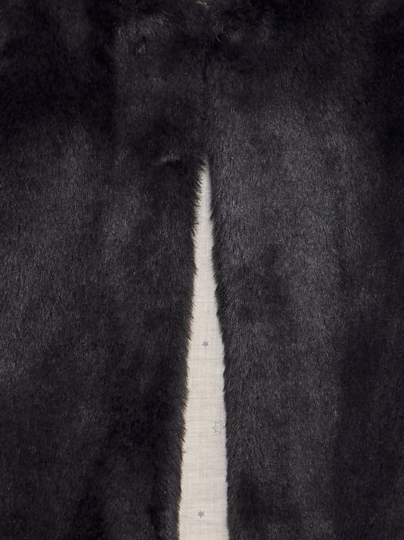 Colete em imitação de pele PRETO - Kiabi