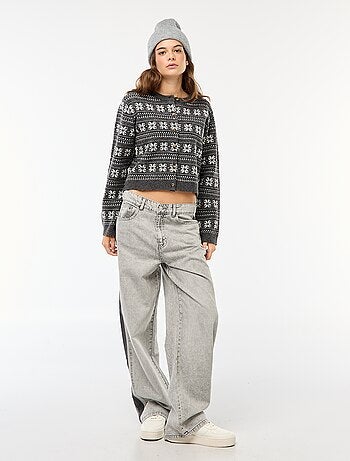 Colete em jacquard