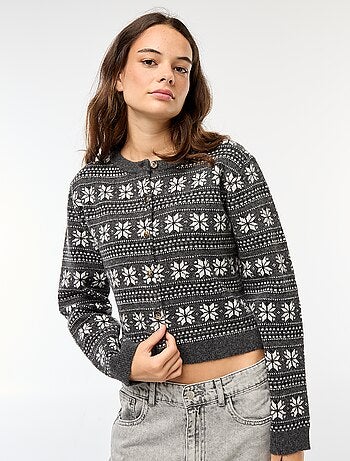 Colete em jacquard