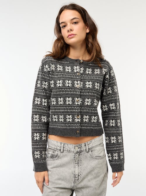 Colete em jacquard - Kiabi