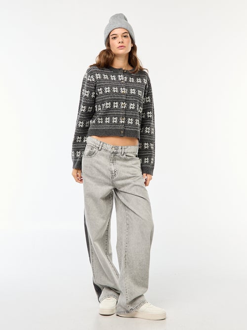 Colete em jacquard - Kiabi