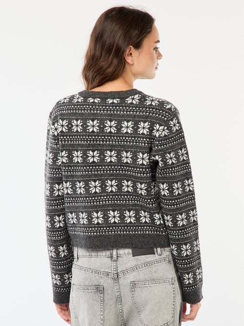 Colete em jacquard - Kiabi