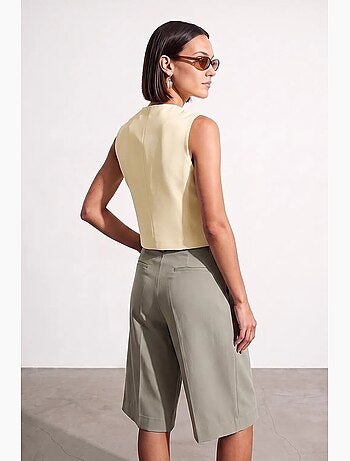 Colete feminino de crepe tecido dilvin