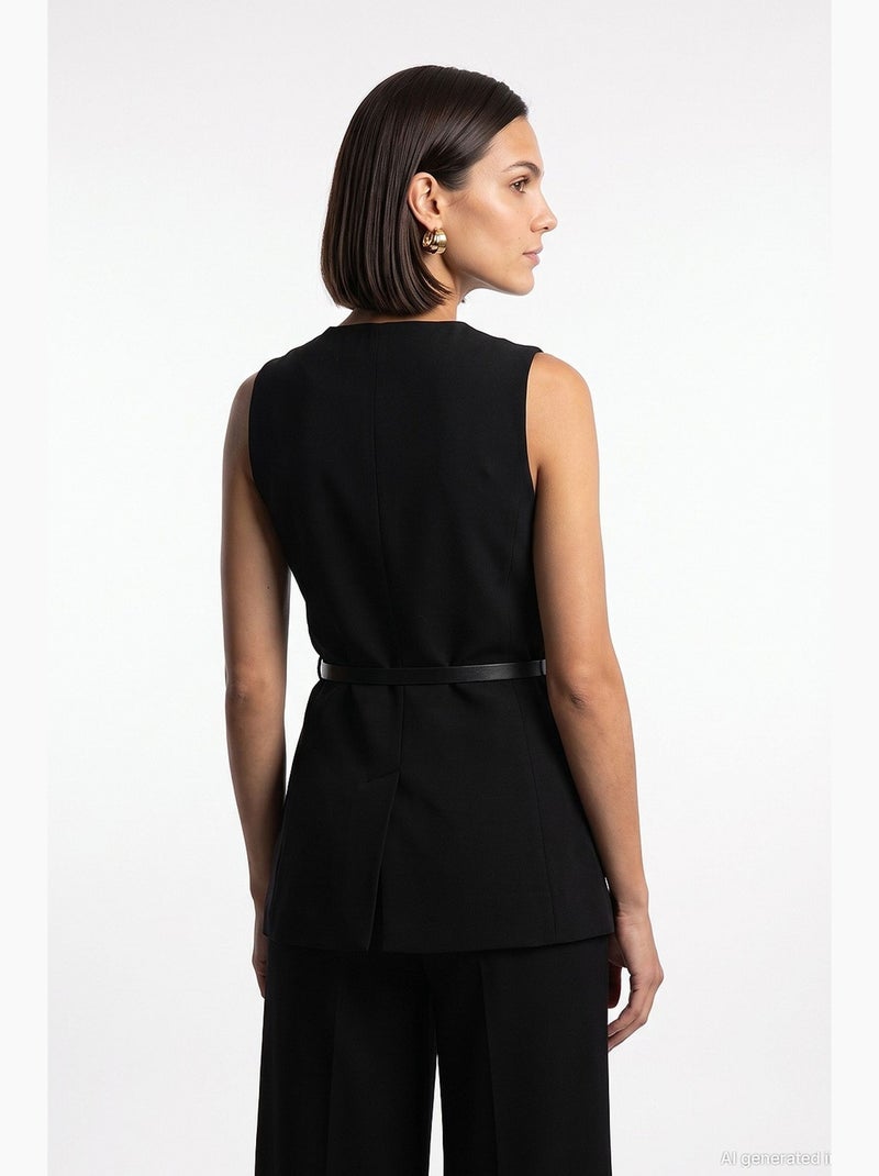 Colete feminino dilvin Preto - Kiabi