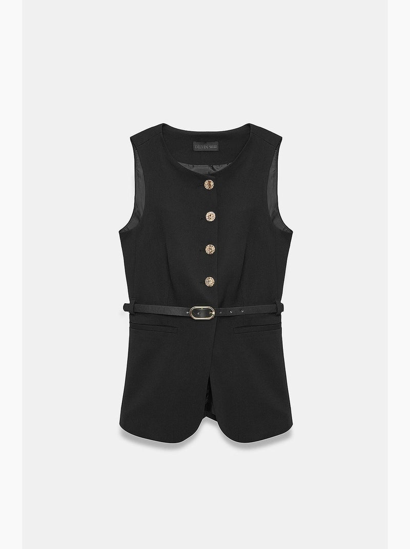 Colete feminino dilvin Preto - Kiabi