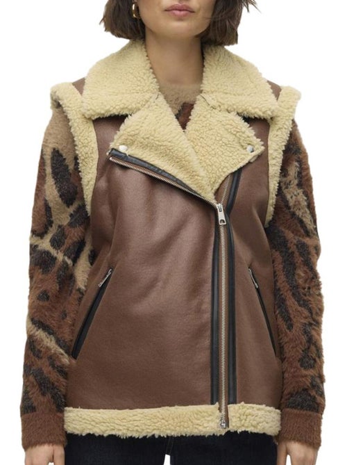 Colete Feminino Vero Moda Camel/Cru - Kiabi Colete Feminino Vero Moda Camel/Cru - Kiabi