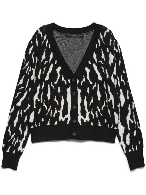 Colete feminino vero moda nancy preto e branco - Kiabi
