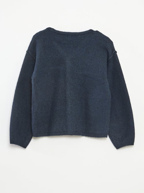 Colete folgado liso com decote em V - Kiabi