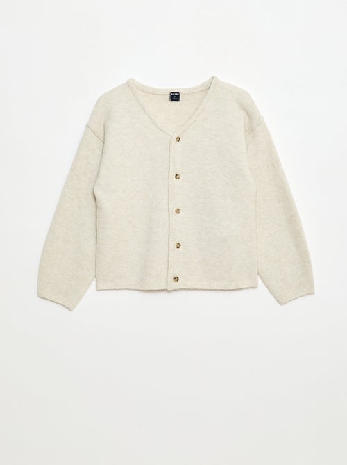 Colete folgado liso com decote em V - Kiabi