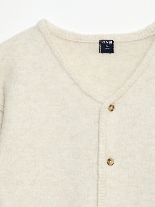 Colete folgado liso com decote em V - Kiabi