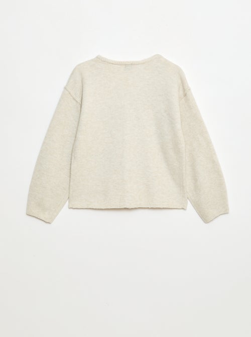 Colete folgado liso com decote em V - Kiabi