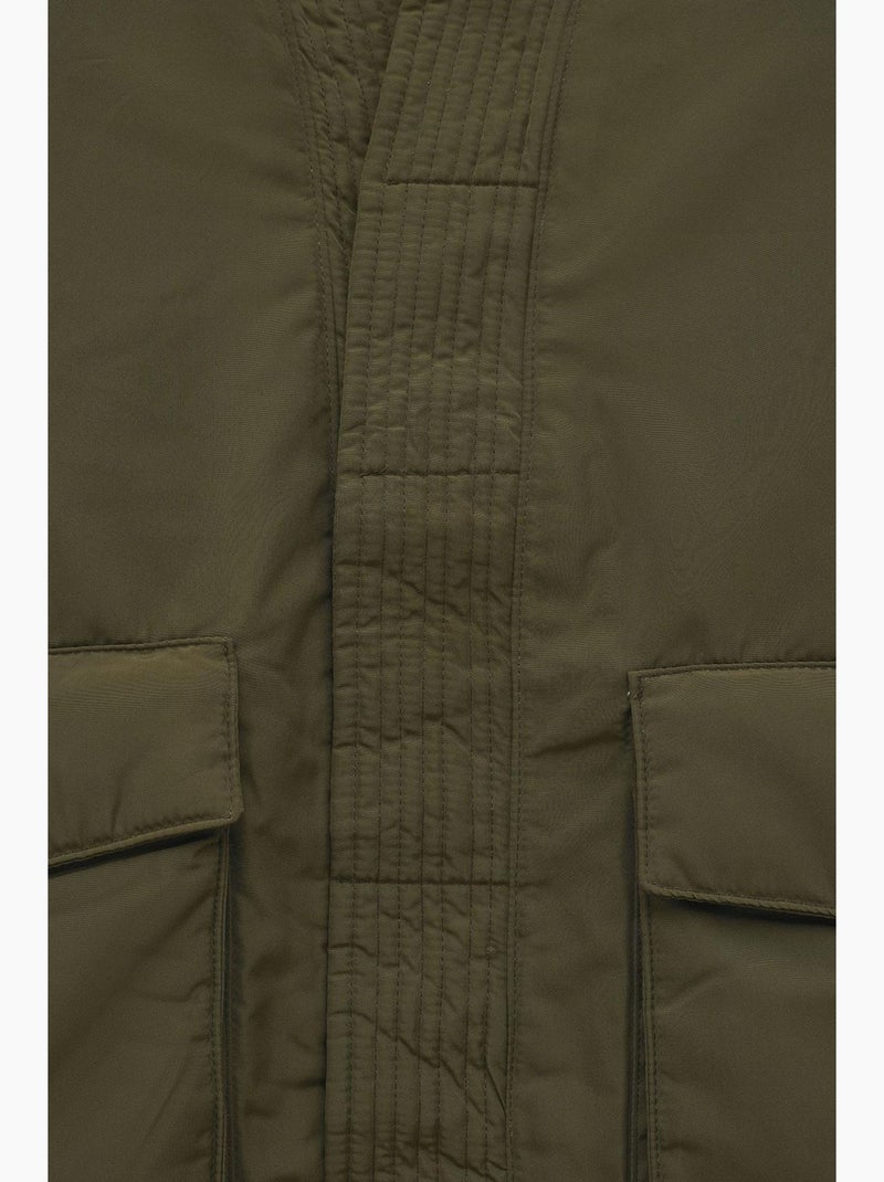Colete masculino ajustado giesto Verde cáqui - Kiabi