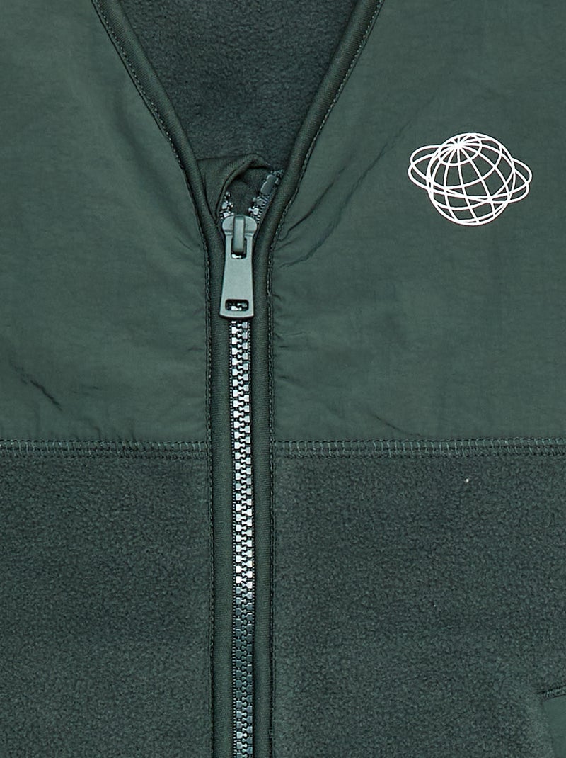 Colete polar sem mangas Verde - Kiabi