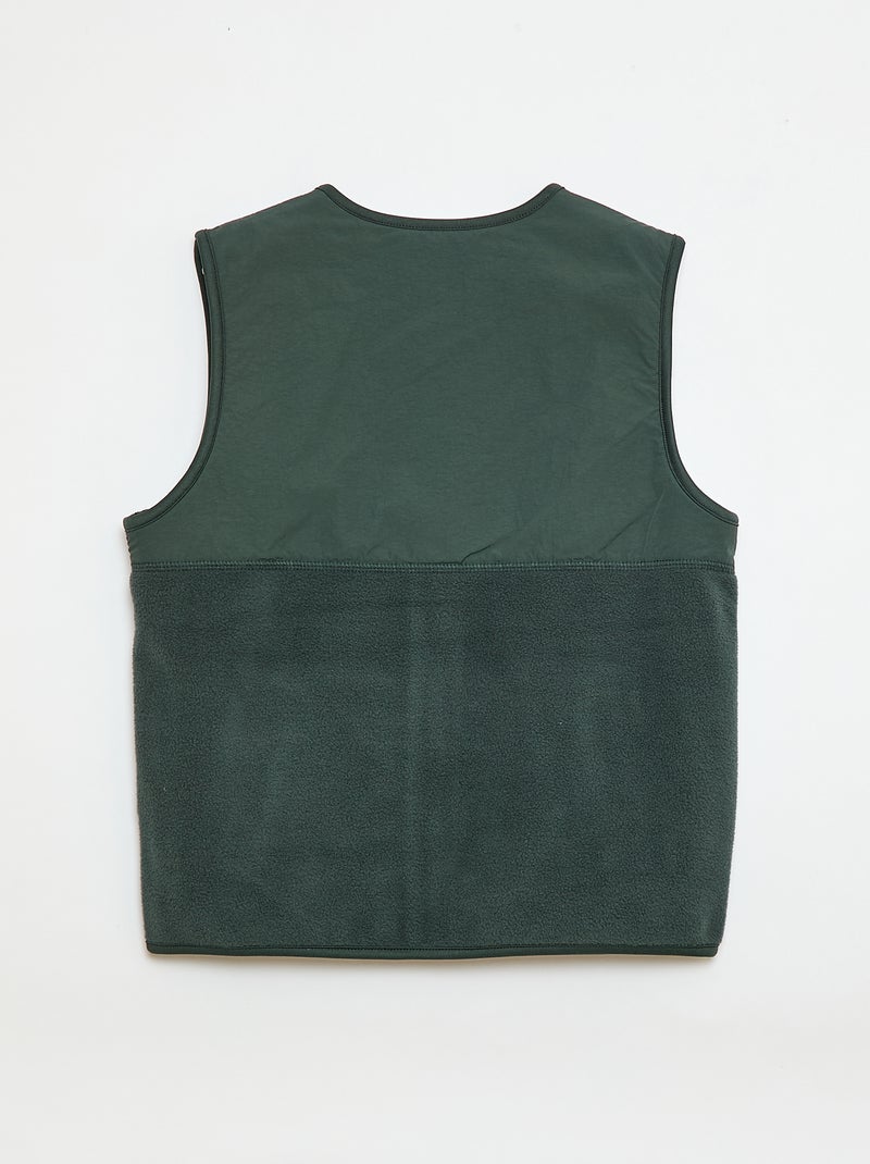 Colete polar sem mangas Verde - Kiabi