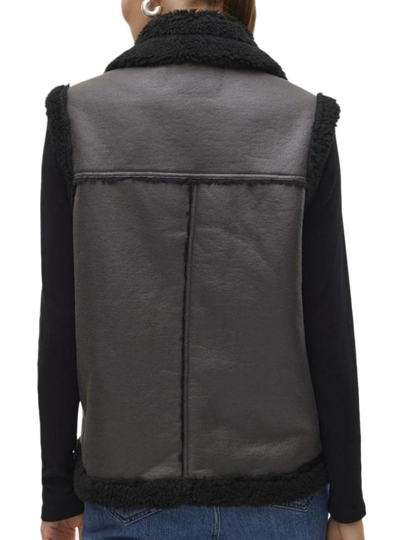 Colete Preto Feminino Vero Moda com Cinto Cinza-preto - Kiabi