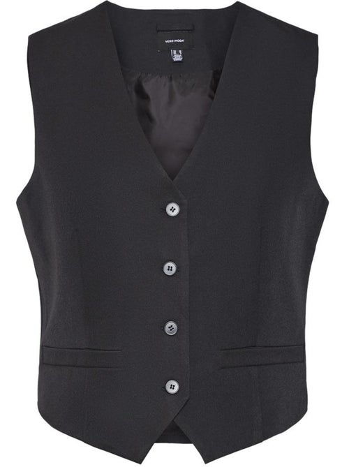 Colete Preto Feminino Vero Moda Raya - Kiabi Colete Preto Feminino Vero Moda Raya - Kiabi