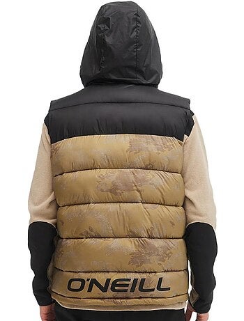 Colete puffer o'neill para homem castanho/preto