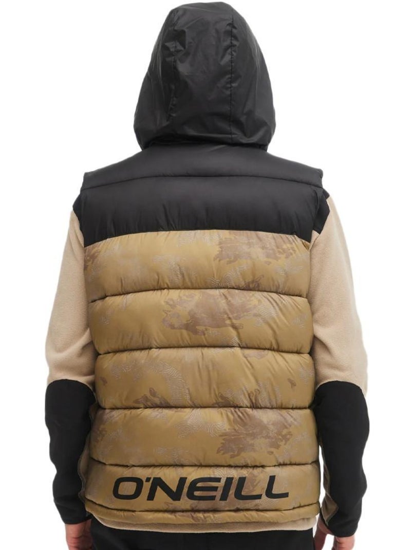 Colete Puffer O'Neill para Homem Castanho/Preto Castanho-capuccino - Kiabi