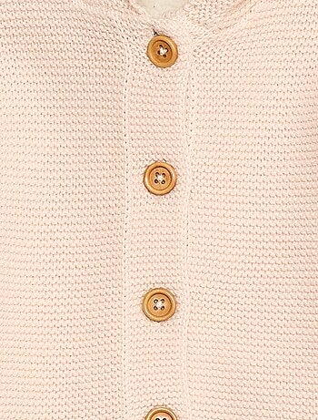 Colete quente abotoado em algodão