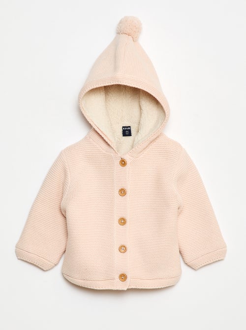 Colete quente abotoado em algodão - Kiabi