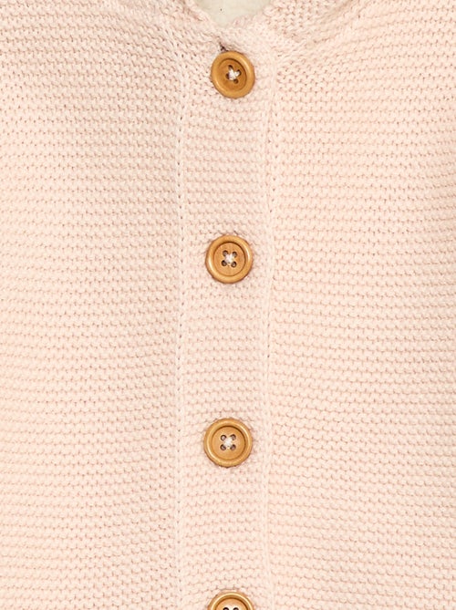 Colete quente abotoado em algodão - Kiabi