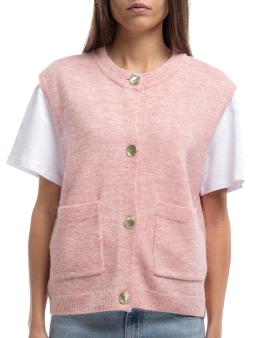Colete Rosa Teddy Smith Hazel para Mulher - Kiabi Colete Rosa Teddy Smith Hazel para Mulher - Kiabi