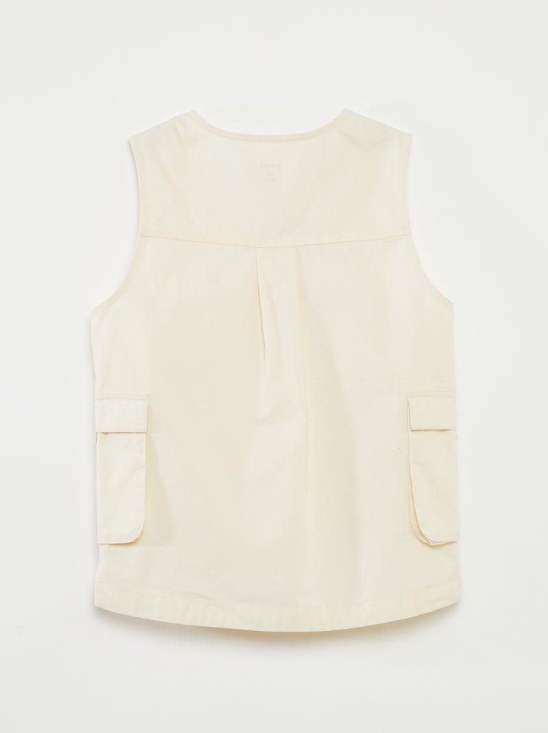 Colete sem mangas - coleção fácil de vestir BRANCO - Kiabi