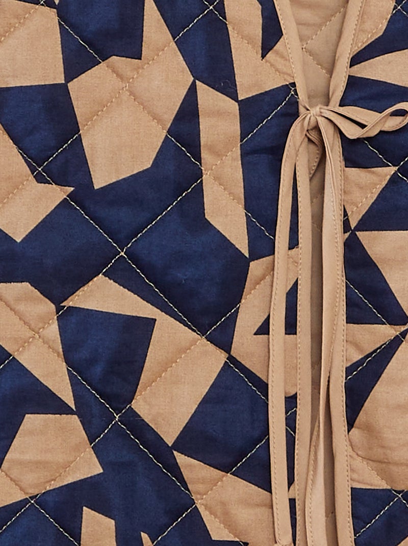 Colete sem mangas acolchoado com atilho à frente 'JDY' AZUL - Kiabi