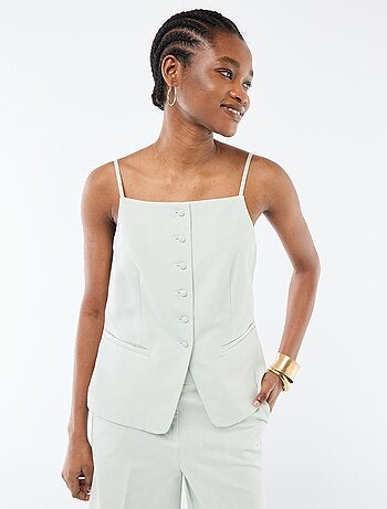 Colete sem mangas com alças