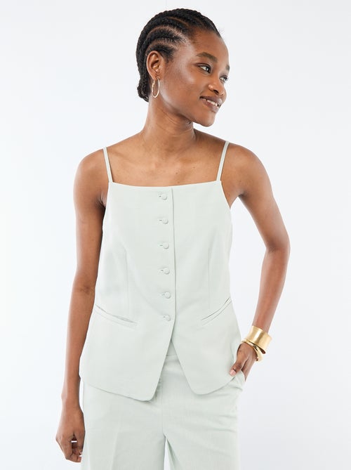 Colete sem mangas com alças - Kiabi