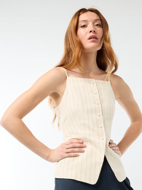 Colete sem mangas com alças - Kiabi