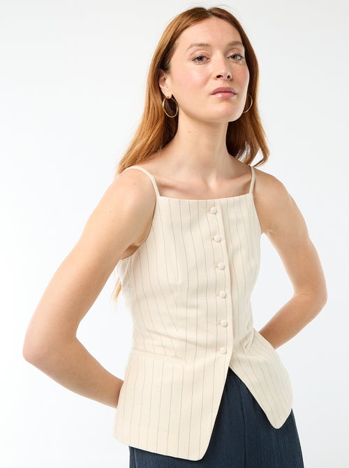 Colete sem mangas com alças - Kiabi