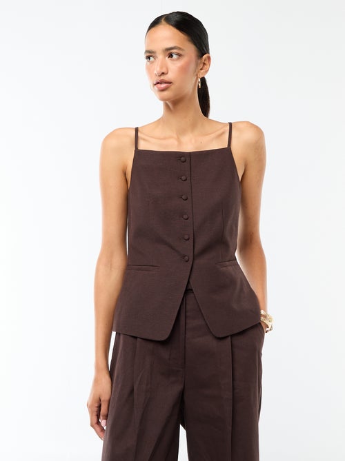 Colete sem mangas com alças - Kiabi