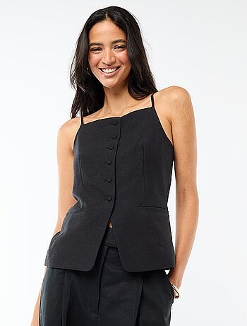 Colete sem mangas com alças