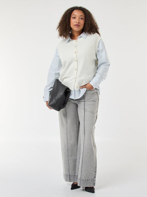 Colete sem mangas com botões - Kiabi