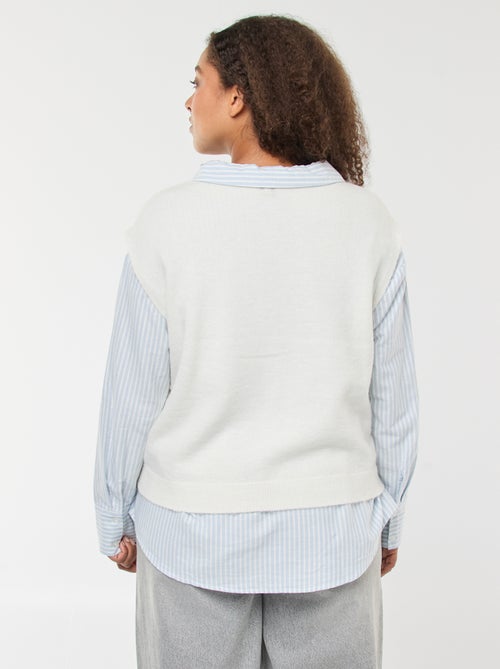 Colete sem mangas com botões - Kiabi