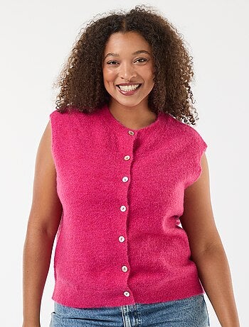 Colete sem mangas com botões