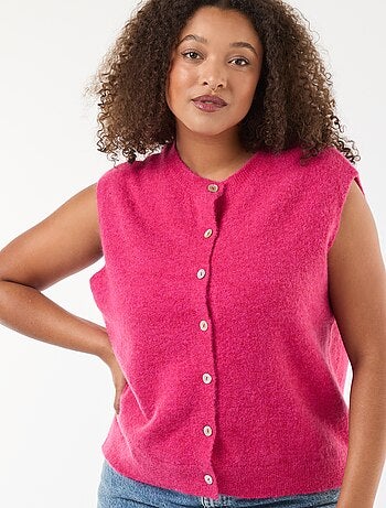 Colete sem mangas com botões