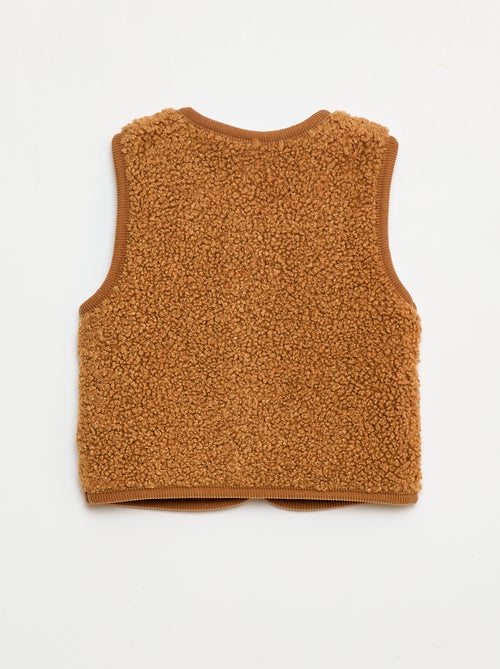 Colete sem mangas com efeito de lã de ovelha - Kiabi