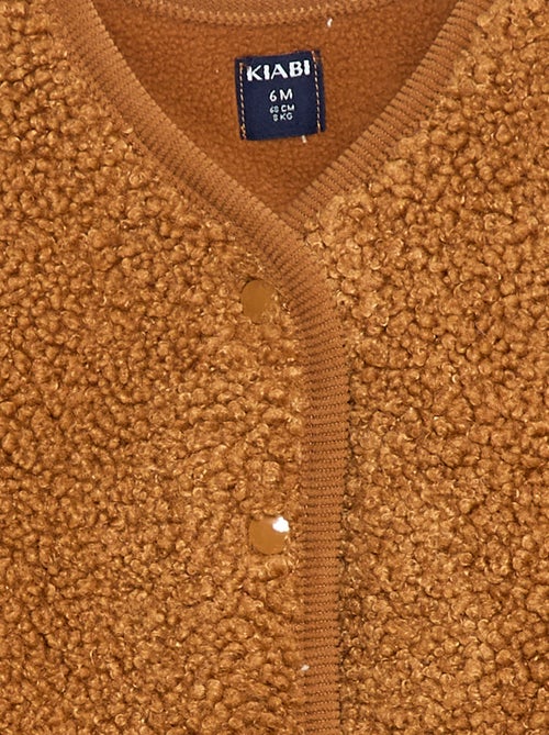 Colete sem mangas com efeito de lã de ovelha - Kiabi